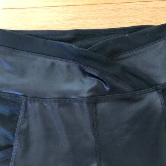 NWOT Justice Faux leather spandex and cotton leggings. - Picture 2 of 9